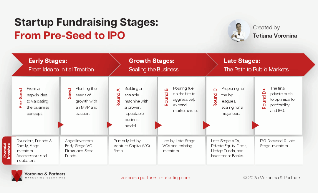 Startup Fundraising Stages: The Complete 2025 Guide – From Seed to IPO